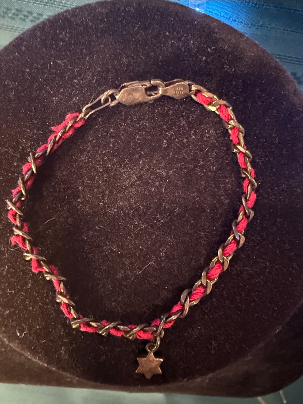 Braided Red Cord Bendel Charm Bracelet for Children